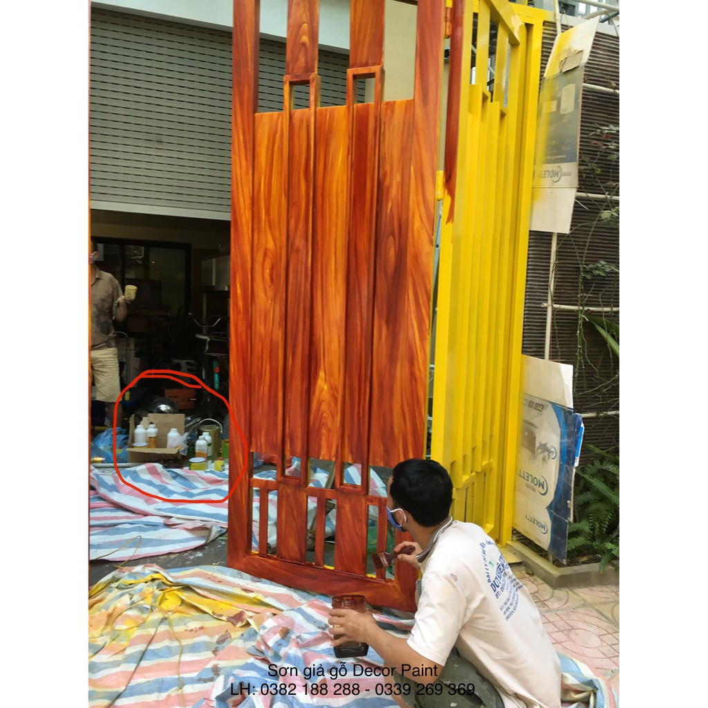 Màu sơn giả vân gỗ cho cửa, cổng, hàng rào sắt và bê tông