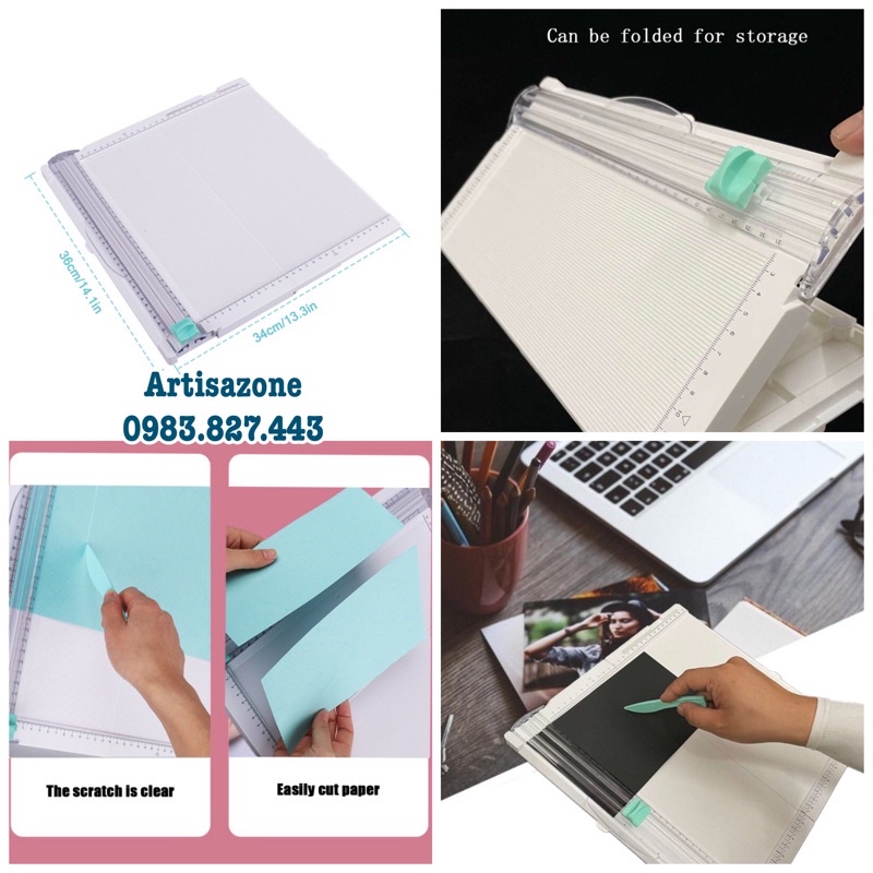 Bàn trượt cắt giấy 02 chức năng: Cắt giấy và tạo nếp gấp  - Đọc kỹ mô tả sản phẩm