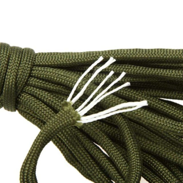 Dây dù sinh tồn 7 lõi (paracord) xanh bộ đội