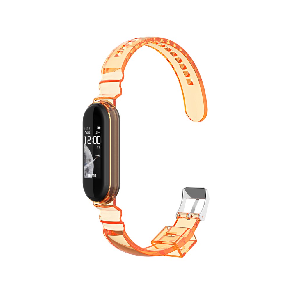 Dây đeo silicon trong suốt thay thế cho đồng hồ Xiaomi Mi Band 6 / 5 / Mi Band 4 / 3 / 5