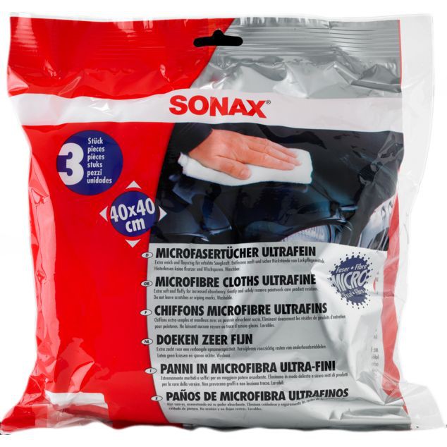 Khăn lau xe oto siêu sợi siêu mềm - SONAX Microfibre cloth ultrafine