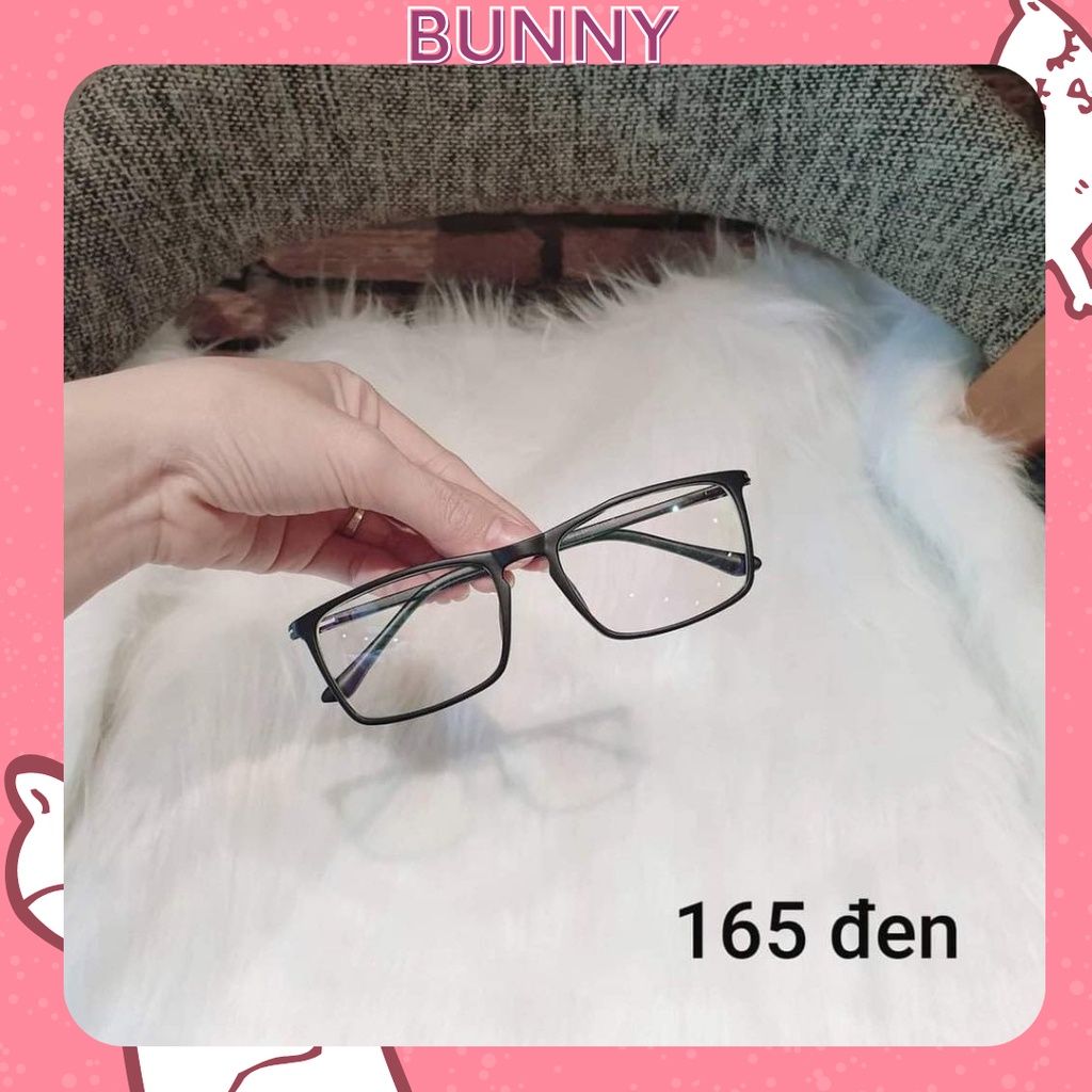 Gọng kính nữ Bunny chất liệu nhựa dẻo hàn mắt vuông thời trang màu đen nhámj165