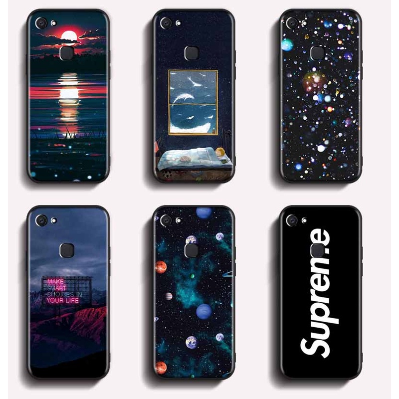 Mềm Ốp Điện Thoại tpu Dẻo Màu Đen Bảo Vệ Toàn Diện Chất Lượng Cao Cho vivo v7 v7plus 1718 1716