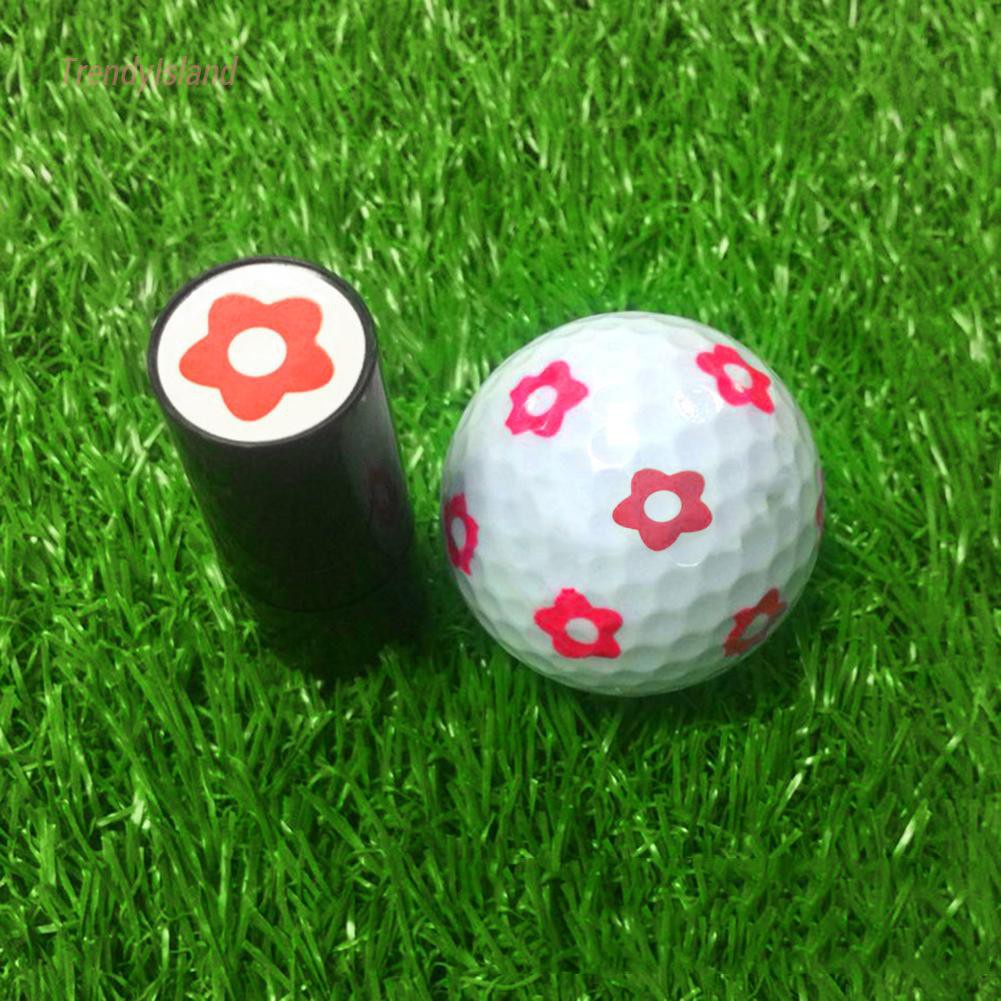 1pc Golf Ball Stamp Quick Drying Golf Ball Marker Impression Seal Random Pattern Sports Accessories