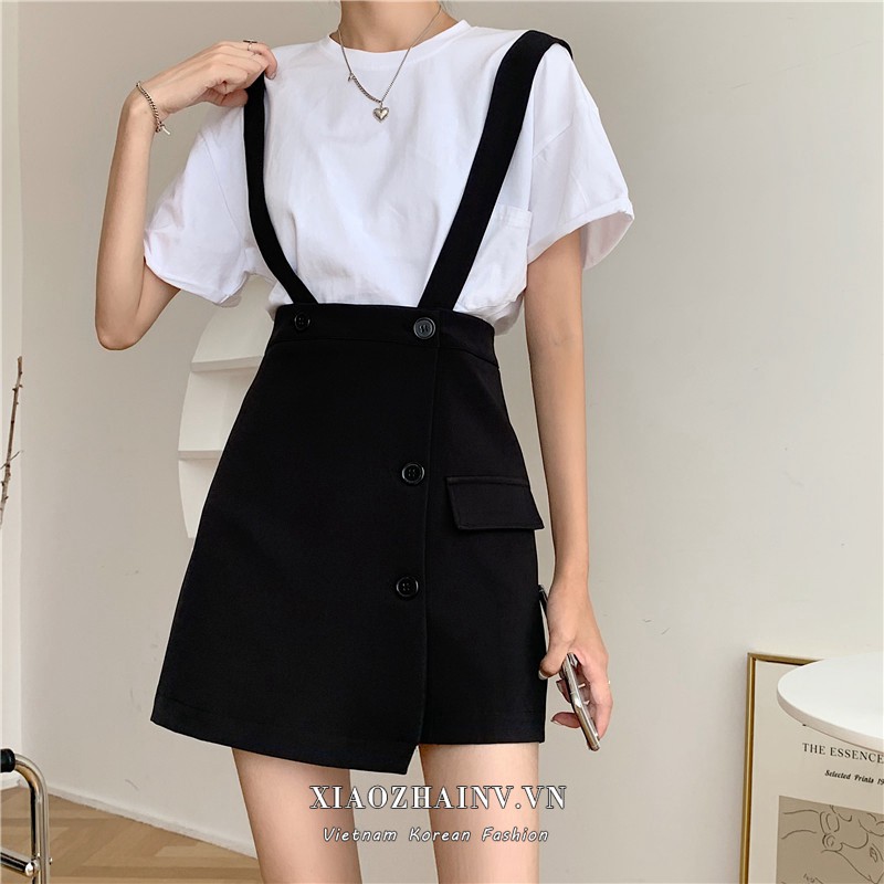 Váy Yếm Dáng Chữ A Lưng Cao Kiểu Hàn Quốc Xinh Xắn Cho Nữ | BigBuy360 - bigbuy360.vn