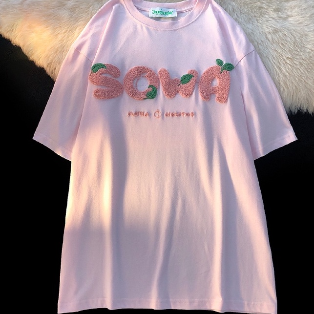 ZHELIHANGFEI Áo Thun Tay Ngắn Form Rộng Theo Phong Cách Nhật Bản Dễ Phối Đồ