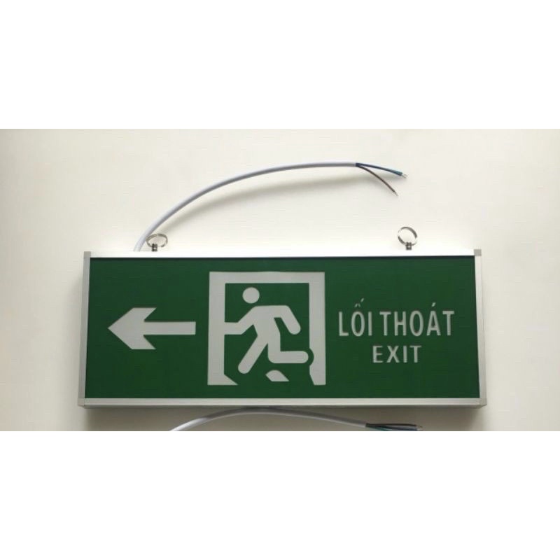 Đèn thoát hiểm exit 1 mặt chỉ hướng có tem kiểm định