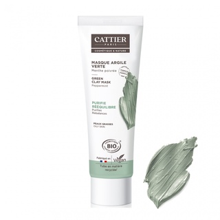 Mặt nạ đất sét Cattier Green Clay Mask Peppermint dành cho da dầu 100ml