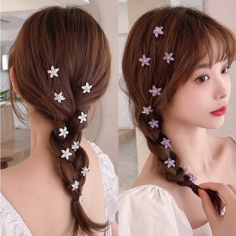 Kẹp tóc mini có hình hoa mẫu mới 2021 cho trẻ em