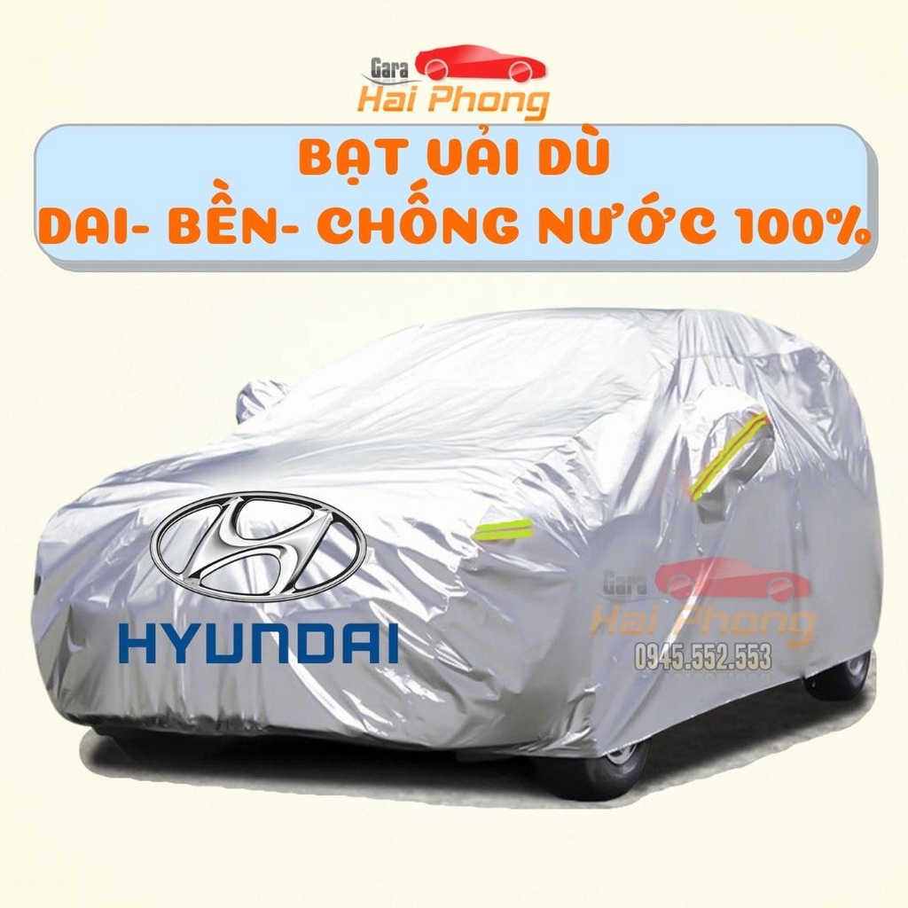☍▽Bạt Phủ Ô Tô Vải Dù Hyundai I10, I20, I30, Accent, Santafe, Tucson, Kona, Getz, Avante, Elantra, Sonata