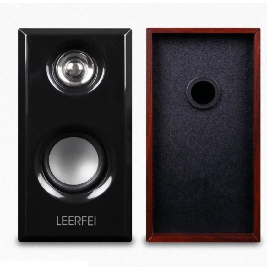 Loa máy tính bằng gỗ USB mini 2.0 LeerFei - Bảo hành 6 tháng