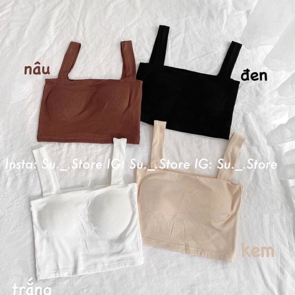 Áo hai dây bản to kèm mút ngực A1977 SUSTORE