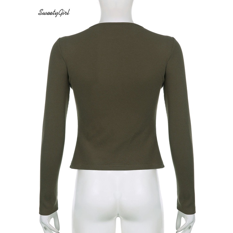 Áo Thun Tay Dài Cổ Tròn Dáng Ôm In Họa Tiết Thời Trang 2022 Dành Cho Nữ