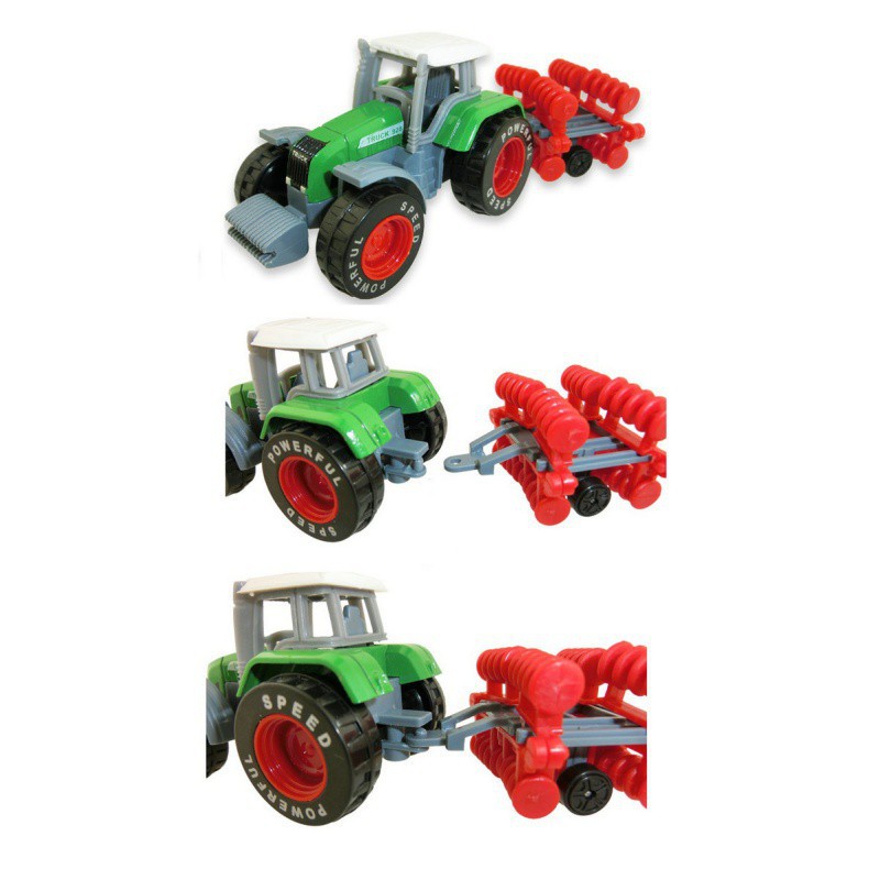 Xe đầu kéo đồ chơi nông trại tỉ lệ 1:64 bằng nhựa màu sắc cho bé
