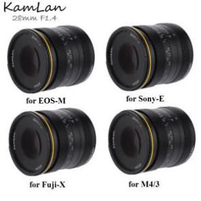 (CÓ SẴN) Ống kính Kamlan 28mm F1.4 dùng được cho các ngàm Sony E, M4/3, Fujifilm, Canon EOS M