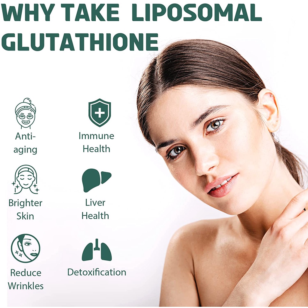 Glutathione 2550mg - Liposomal Glutathione - 7 Thành Phần Trắng Da - Chống Lão Hóa