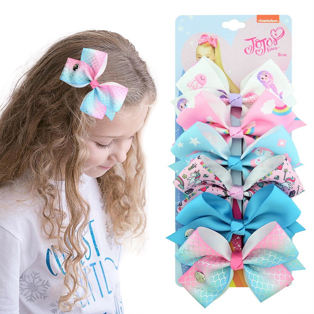 6 Kẹp tóc KIDSBOWS gắn nơ dễ thương xinh xắn thời trang cho bé gái