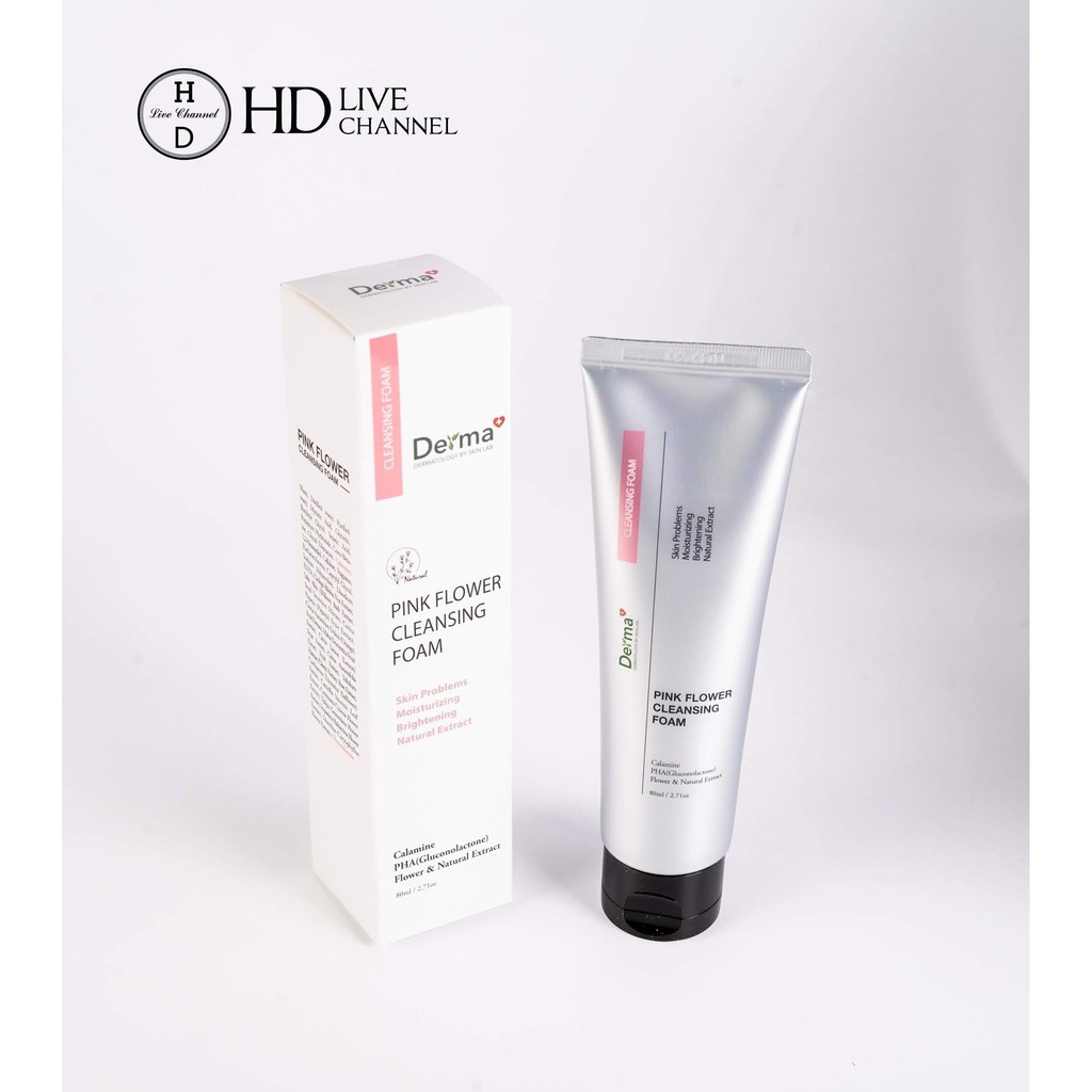 🌼 Sữa rửa mặt Derma Plus trắng sáng da - Pink Flower Cleasing Foam | BigBuy360 - bigbuy360.vn