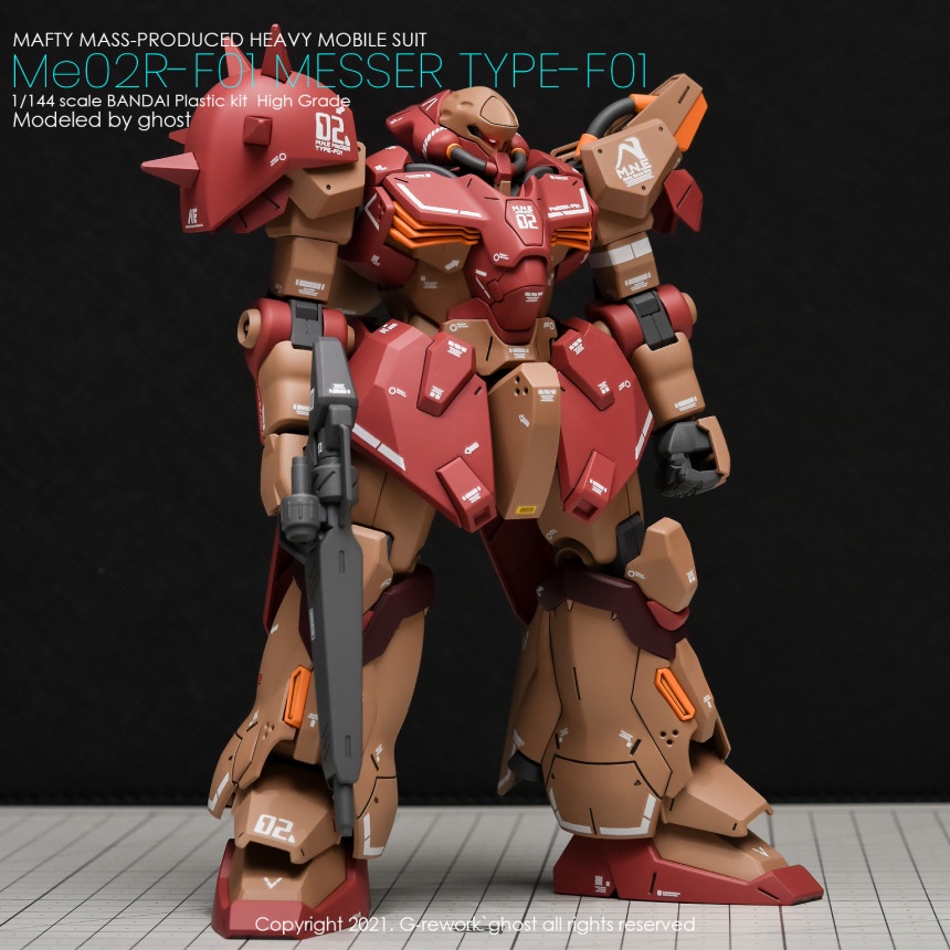 Decal nước sticker cho mô hình HG Me02R F01 Messer Type F01 bandai - tunghondaGamer