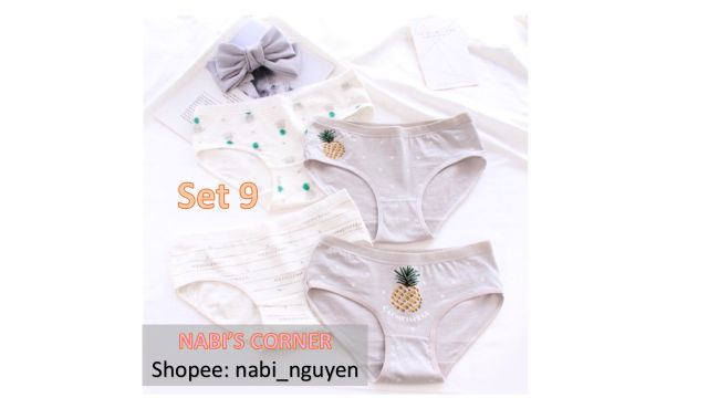 Combo 4 quần lót nữ cute (kéo sang để xem các mẫu)