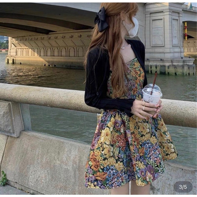 SET BỐ HOA KÈM ÁO size S/M - Pinkger Clothing