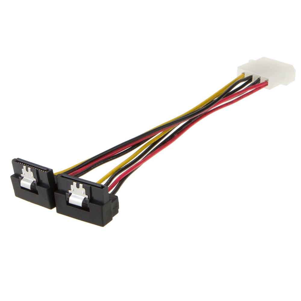 Bộ chia dây cáp nguồn chữ Y Molex Male 90 độ sang 2x 15Pin Female