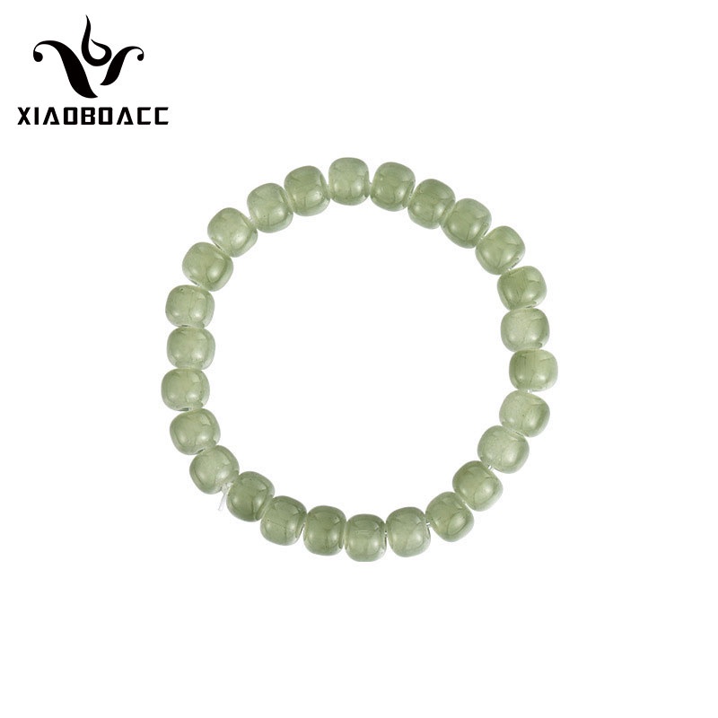 XiaoboACC Vòng Tay Chuỗi Hạt Đá Co Giãn Tùy Chọn Màu Sắc Thời Trang Hàn Quốc