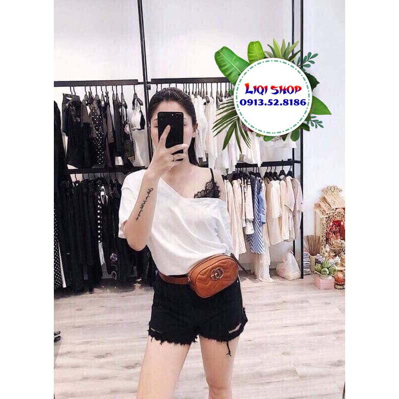 Áo Thun Nữ Trễ Vai Dây Ren Quyến Rũ Sexy- LiQi Shop | BigBuy360 - bigbuy360.vn