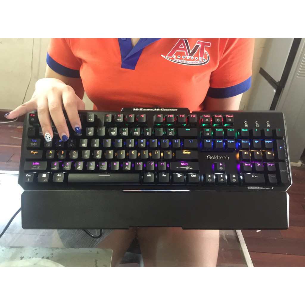 Bàn Phìm Cơ Chuyên Game Led 7 Màu Gold Tech LK-185 - PK Máy Tính | BigBuy360 - bigbuy360.vn