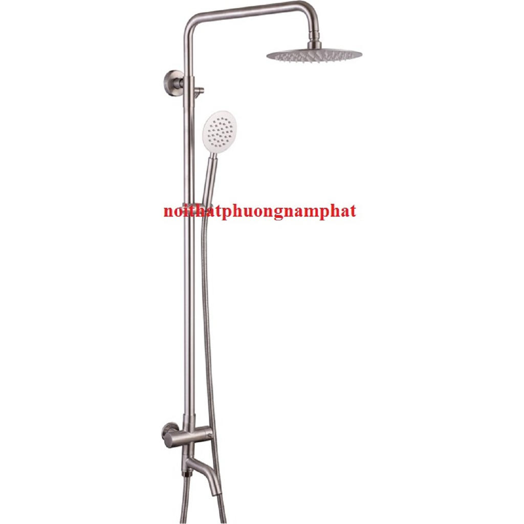 Bộ Sen Cây Tắm Đứng Lạnh INOX 304 N1010 và tay sen tắm và dây sen DÙNG CHO NHÀ CHỈ CÓ ĐƯỜNG NƯỚC LẠNH