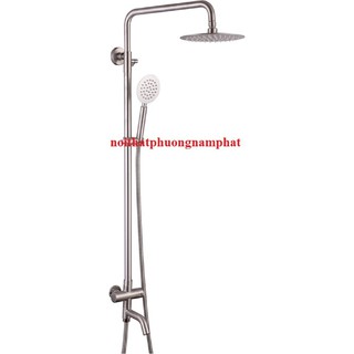 Bộ Sen Cây Tắm Đứng Lạnh INOX 304 N1010 và tay sen tắm và dây sen DÙNG CHO NHÀ CHỈ CÓ ĐƯỜNG NƯỚC LẠNH