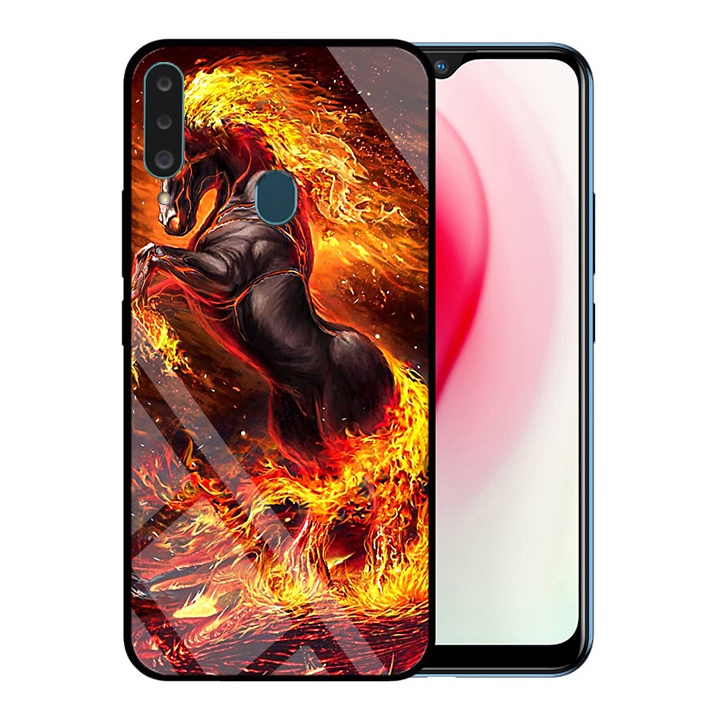 &quot;Ốp lưng Samsung A20s &quot; Mặt kính 3D sang trọng_Không Nhòe, Không Phai Hình ( Tim shop )