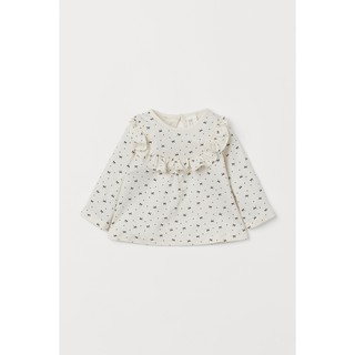 Áo cotton nơ bé gái H&M Auth