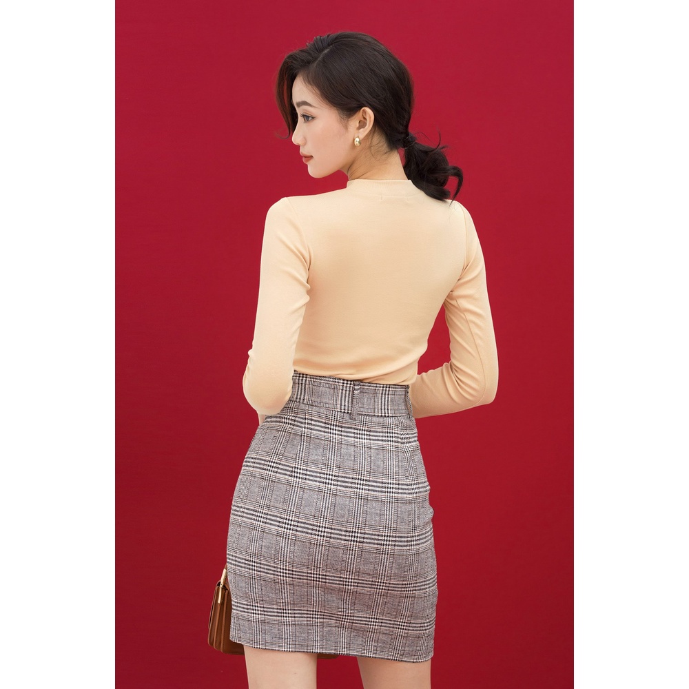 Áo thun nữ tay dài GUMAC thiết kế cổ tròn ôm body ATC01037 mẫu mới