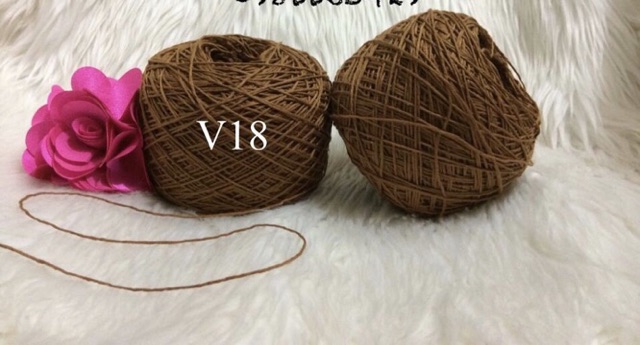 Chỉ móc sợi cotton hàng Việt Nam cỡ 1mm