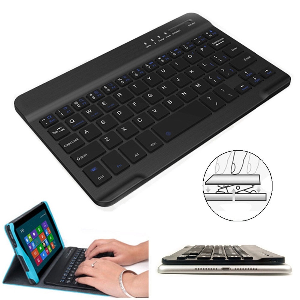 Bàn Phím Bluetooth Không Dây Cho Mọi Loại Điện Thoại Thông Minh 7-10 Inch