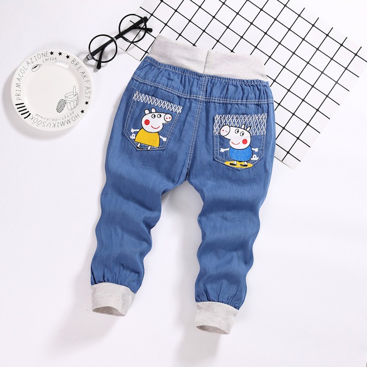 Quần Jeans Lửng Lưng Cao Thời Trang Mùa Hè Cho Bé P001