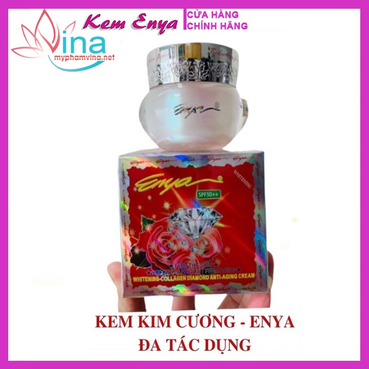 KEM ENYA KIM CƯƠNG WHITENING COLLAGEN DIAMOND ANTI-AGING CREAM 9 IN 1 25G