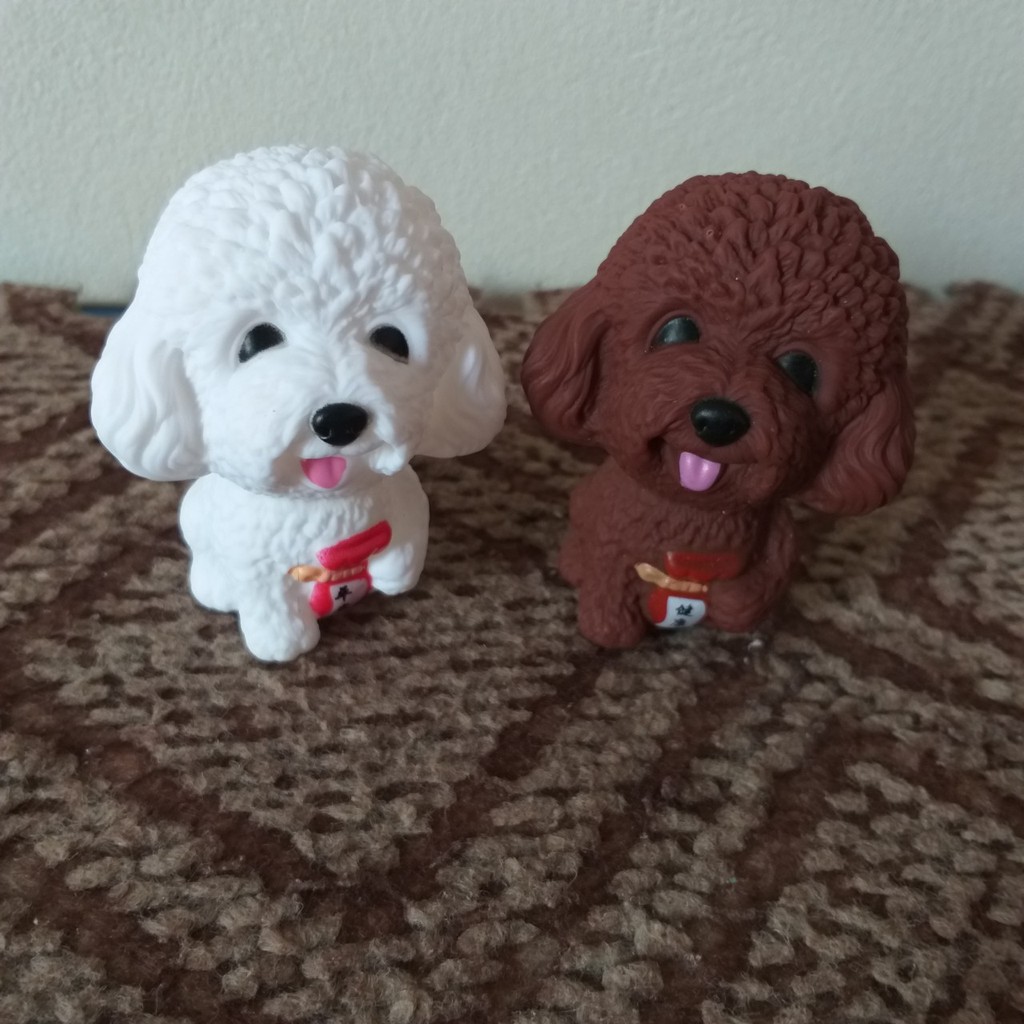 Chó poodle nhựa,cún nhựa trang trí bánh kem,bánh sinh nhật,làm đồ chơi