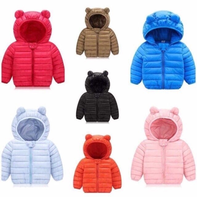 Áo phao tai gấu siêu nhẹ cho bé yêu 8-18kg