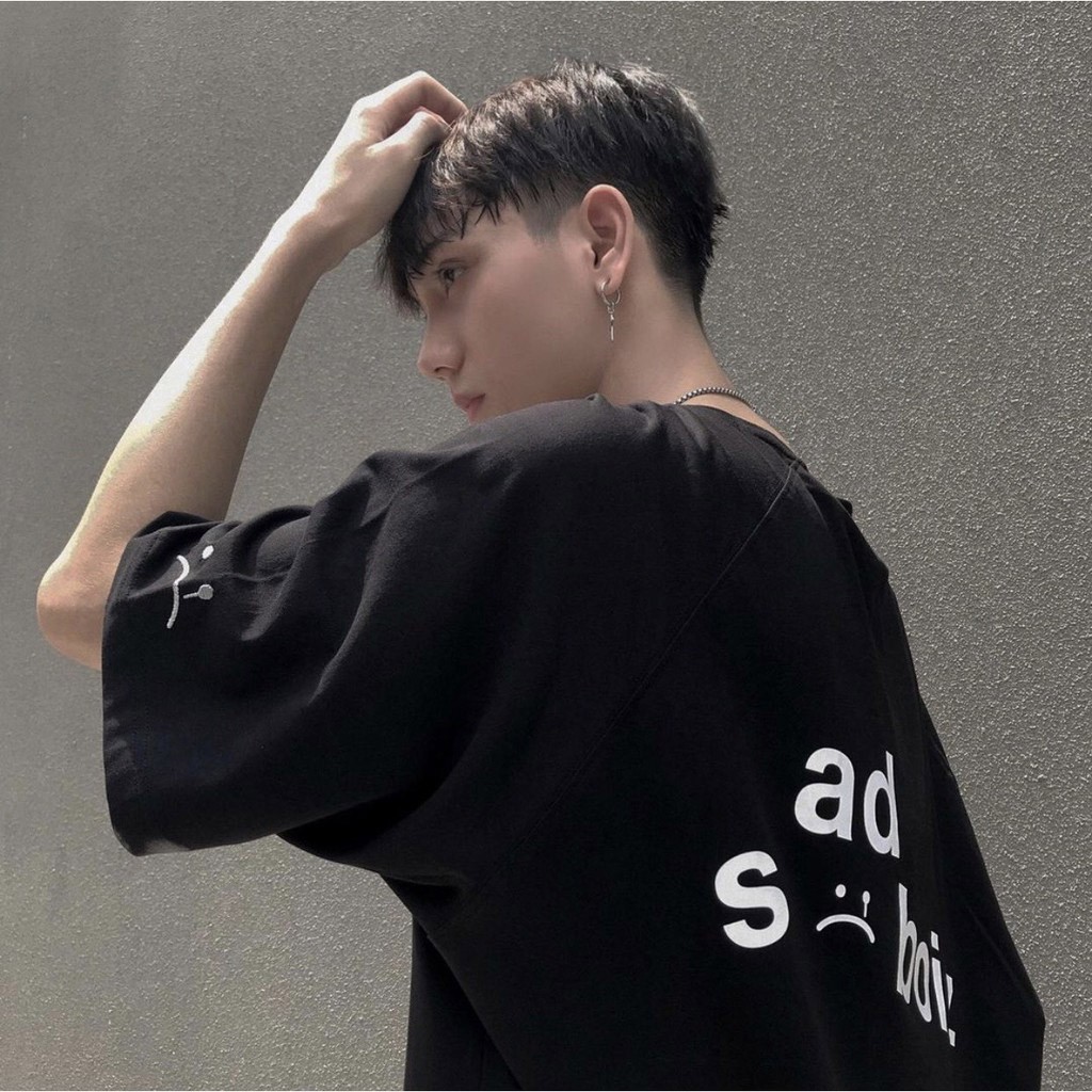 Áo Thun SADBOIZ SIGNATURE Form Rộng Unisex Nam Nữ - Kiểu áo phông tay lỡ Ulzzang NellyLeevin Store