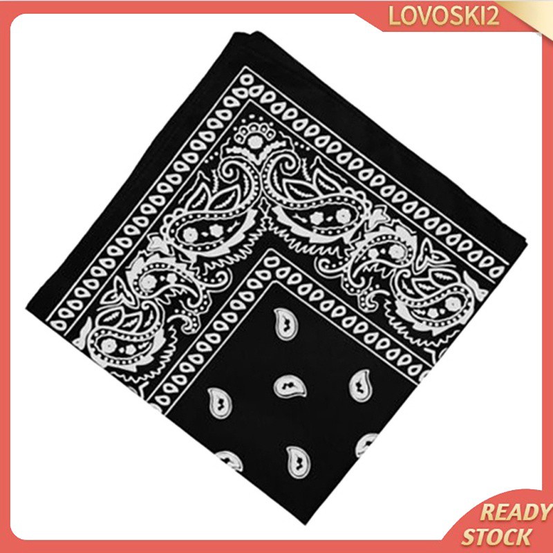 Cotton Paisley Cowboy Bandana Scarf Head Wrap Hair Band Handkerchief Red