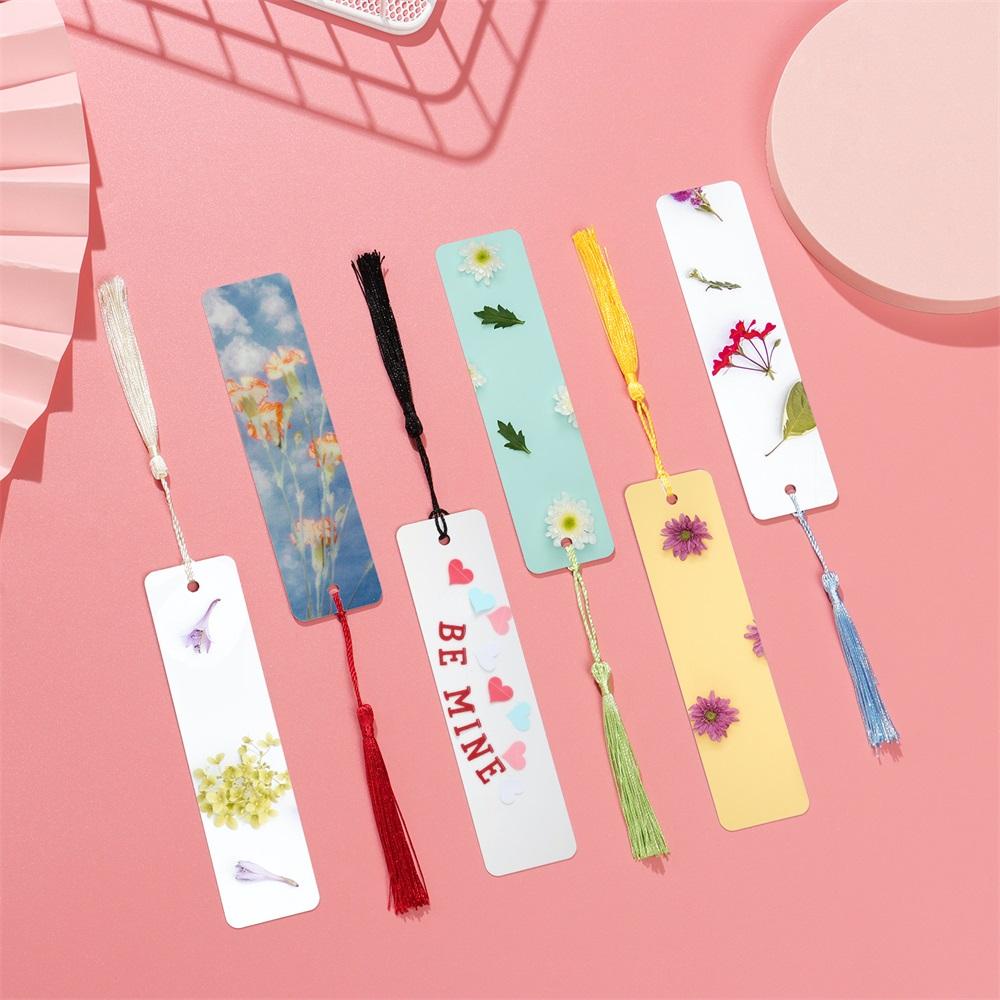 Layor1 Thẻ Đánh Dấu Trang Sách Bằng Nhôm Phối Tua Rua DIY