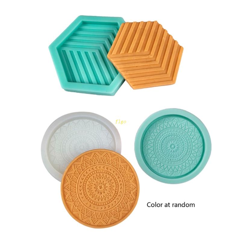 Khuôn Silicone Làm Khay Trà / Cà Phê / Đế Lót Ly Bằng Resin Độc Đáo Diy