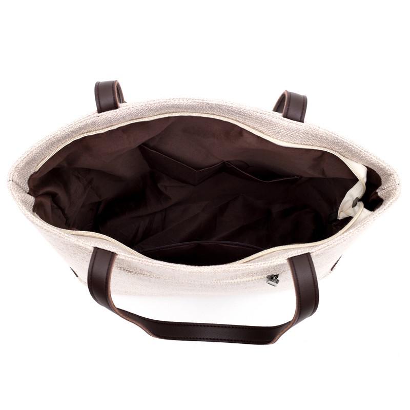 Túi Xách Bằng Vải Lanh Gọn Nhẹ Chống Nước Chống Mòn