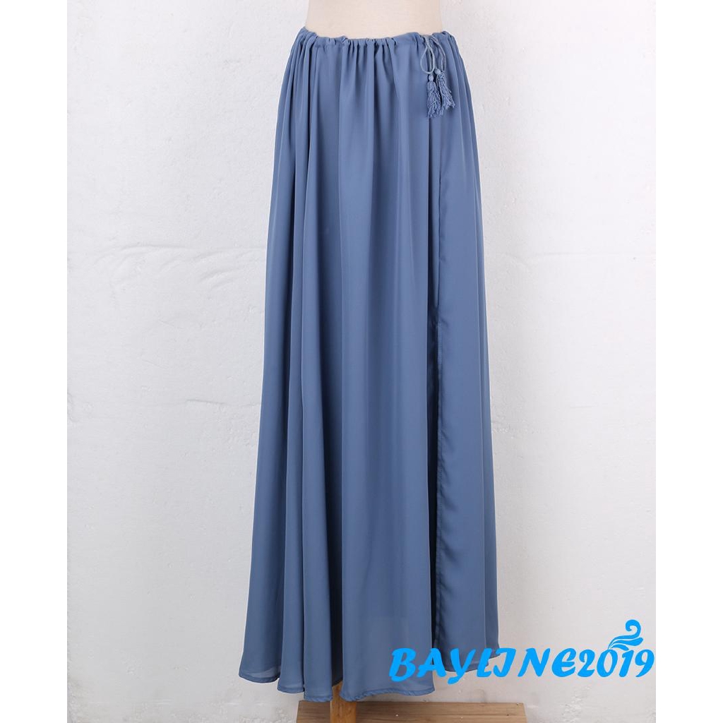 Chân váy dài xẻ tà phong cách boho dành cho nữ