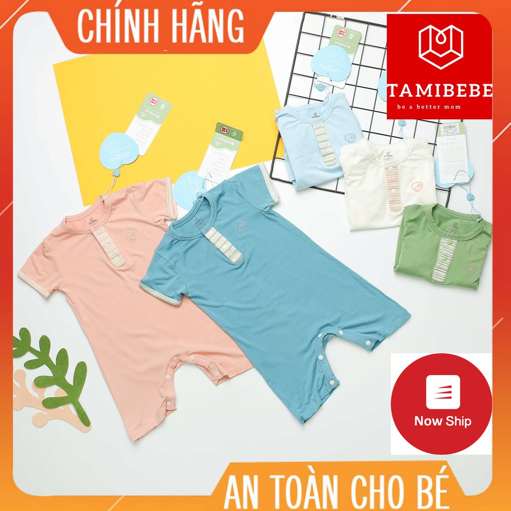 Quần áo trẻ em Bu Baby Body đùi cổ trụ ngắn tay trẻ em , body cộc bé trai bé gái Bu - TAMIBEBE