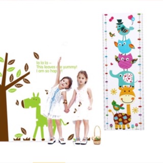Decal dán tường thước đo chiều cao cho bé