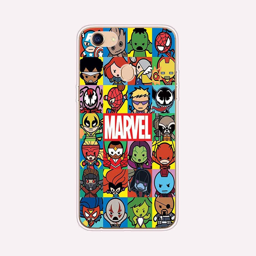 MARVEL Ốp silicon Mềm In Hình Logo Avengers Cho Oppo A39 A57 Reno 2 A12 A83 F5 F7 A73