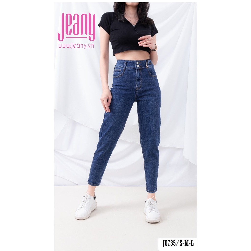 Quần Jean Baggy Nữ 2 Nút Túi Dây Kéo J0735 - Jeany